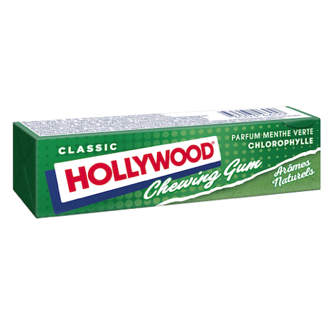 Hollywood Chewing Gum Parfum Menthe Verte (31g)